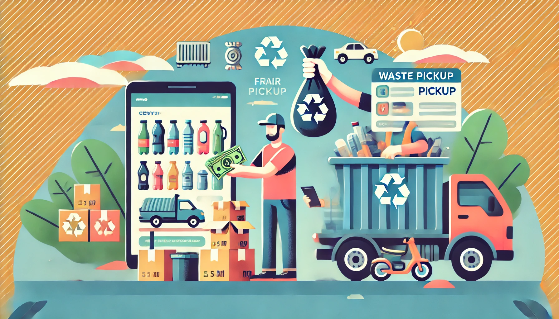 Pengguna menjual sampah dan meminta penjemputan lewat aplikasi Banksam